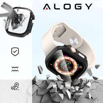 Захисний чохол 2 в 1 з вбудованим склом для Apple Watch Ultra 49mm Alogy Classic Case Black