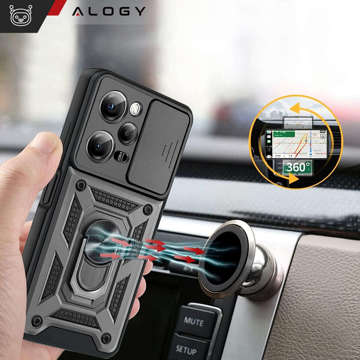 Захисний чохол Alogy Camshield Stand Ring Protective Case with Camera Cover для Xiaomi Poco X5 Pro 5G / Redmi Note 12 Pro 5G Black