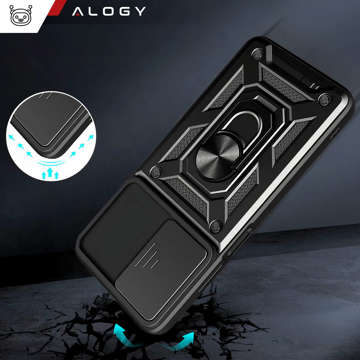 Захисний чохол Alogy Camshield Stand Ring Protective Case with Camera Cover для Xiaomi Poco X5 Pro 5G / Redmi Note 12 Pro 5G Black