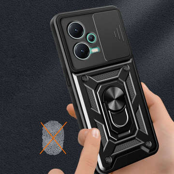 Захисний чохол Alogy Camshield Stand Ring Protective Case with Camera Cover для Xiaomi Redmi Note 12/ Poco X5 5G Glass