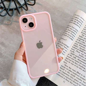 Захисний чохол Alogy Hybrid Candy Case для Apple iPhone 13 рожевий-прозорий