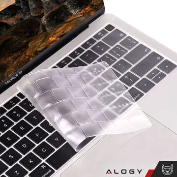 Захисний чохол Alogy Silicone Keyboard Cover для Apple Macbook Air 13 M1 2019-2020 Прозорий