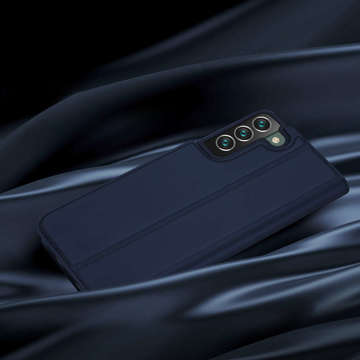 Захисний чохол Dux Ducis Skin Pro Flip для Samsung Galaxy S22 темно-синє скло