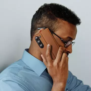 Захисний чохол Dux Ducis Skin X2 для Samsung Galaxy S23 фліп кейс гаманець підставка коричневий