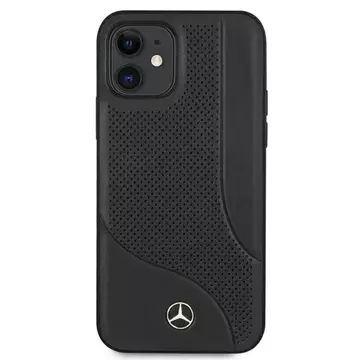 Захисний чохол Mercedes MEHCP12SCDOBK для Apple iPhone 12 Mini 5.4" black/black Hardcase Leather Perforated Area