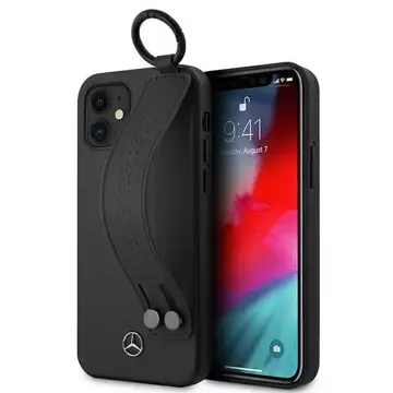 Захисний чохол Mercedes MEHCP12SLSSBK для Apple iPhone 12 Mini 5.4" black/black hardcase Strap Line