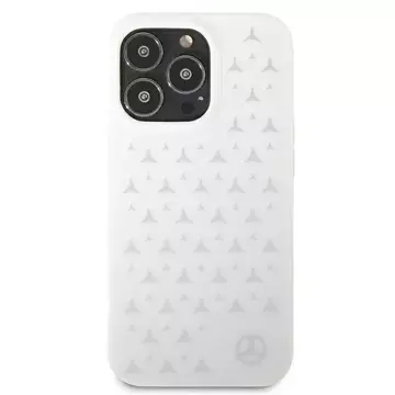 Захисний чохол Mercedes MEHCP13LESPWH для Apple iPhone 13 Pro / 13 6.1" white/white hardcase Silver Stars Pattern
