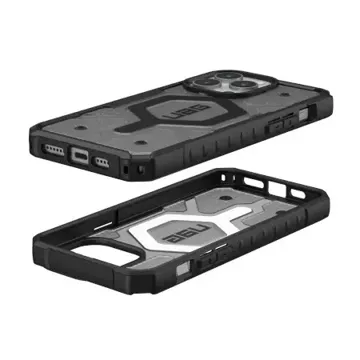 Захисний чохол UAG Pathfinder Magsafe Armor Case для iPhone 15 Pro Max сумісний з MagSafe (попелястий)