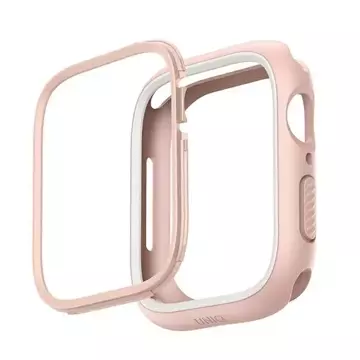 Захисний чохол UNIQ Moduo для Apple Watch Series 4/5/6/7/8/SE 40/41 мм рожево-білий/рум'яно-білий