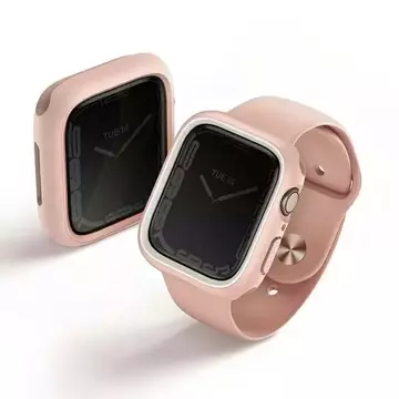 Захисний чохол UNIQ Moduo для Apple Watch Series 4/5/6/7/8/SE 40/41 мм рожево-білий/рум'яно-білий