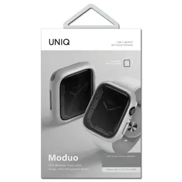 Захисний чохол UNIQ Moduo для Apple Watch Series 4/5/6/7/8/SE 40/41mm chalk-grey/ chalk-stone grey