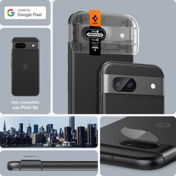 Захист камери із загартованого скла Spigen Optik.TR "EZ FIT" Camera Protector 2 шт. для Google Pixel 8A Clear