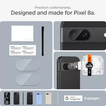 Захист камери із загартованого скла Spigen Optik.TR "EZ FIT" Camera Protector 2 шт. для Google Pixel 8A Clear