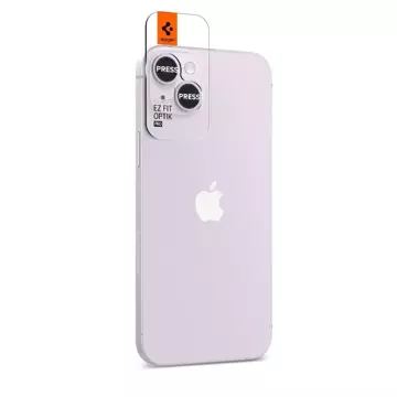 Захист камери із загартованого скла Spigen Optik.Tr "EZ FIT" Camera Protector 2-PACK for Apple iPhone 14 / 14 Plus PURPLE