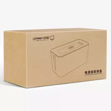 Кабельний органайзер UGREEN бокс-контейнер для смужок S 27.8x13x12.8см чорно-білий (LP110)