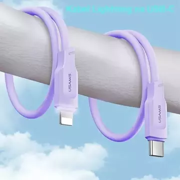 Кабель для швидкої зарядки USMAS USB-C – Lightning PD 1,2 м, зелений