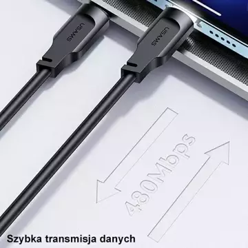 Кабель для швидкої зарядки USMAS USB-C – Lightning PD 1,2 м, зелений