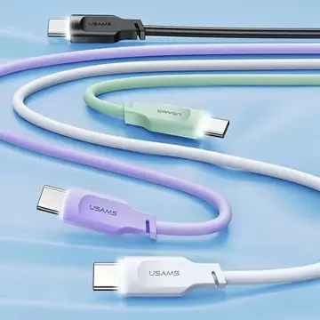 Кабель для швидкої зарядки USMAS USB-C PD 1,2 м, зелений