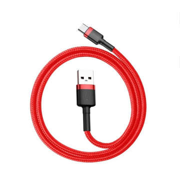 Кабель 2m Baseus Cafule USB до USB-C Type C 2A Червоний