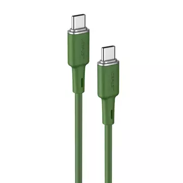 Кабель Acefast USB Type C - USB Type C 1.2m, 60W (20V / 3A) зелений (C2-03 оливково-зелений)