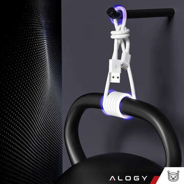 Кабель Alogy 1m Fast Charge USB to Lightning Кабель для зарядки iPhone 20W білий