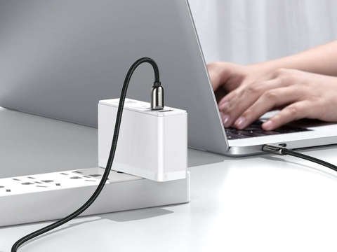 Кабель Baseus 1 м Кабель USB-C Type C з PD 5A 100 Вт Чорний вимірювач струму