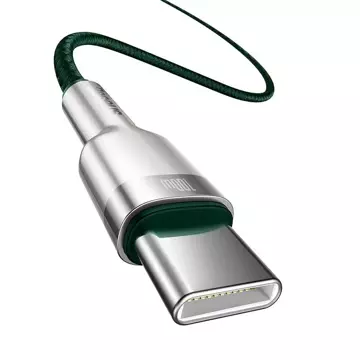 Кабель Baseus Cafule USB-C на USB-C, 100 Вт, 2 м (зелений)