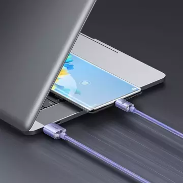 Кабель Baseus Crystal Shine Series Кабель USB для швидкої зарядки та передачі даних USB Type A - USB Type C 100W 1.2m фіолетовий (CAJY000405)