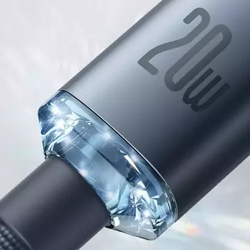 Кабель Baseus Crystal Shine Series Кабель USB для швидкої зарядки та передачі даних USB Type C - Lightning 20W 1.2m purple (CAJY000205)