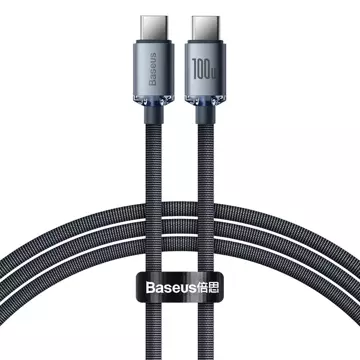 Кабель Baseus Crystal Shine Series Кабель USB для швидкої зарядки та передачі даних USB Type C - USB Type C 100W 1.2m black (CAJY000601)