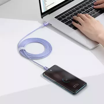 Кабель Baseus Crystal Shine Series Кабель USB для швидкої зарядки та передачі даних USB Type C - USB Type C 100W 2m фіолетовий (CAJY000705)