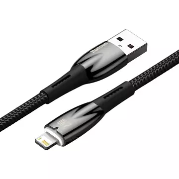 Кабель Baseus Glimmer Series USB-A - Lightning 480Mb/s 2.4A 1m czarny