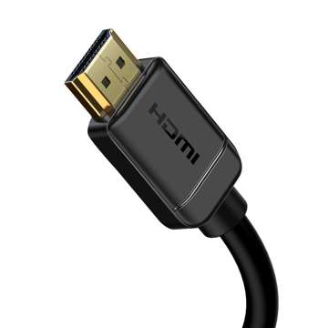 Кабель Baseus HDMI 2.0, 4K 30 Гц, 3D, HDR, 18 Гбіт/с, 5 м (чорний)