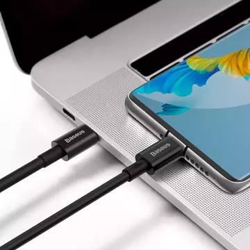 Кабель Baseus Superior USB Type C - кабель USB Type C для швидкої зарядки Швидка зарядка / Подача живлення / FCP 100 Вт 5 A 20 В 1 м чорний (CATYS-B01)