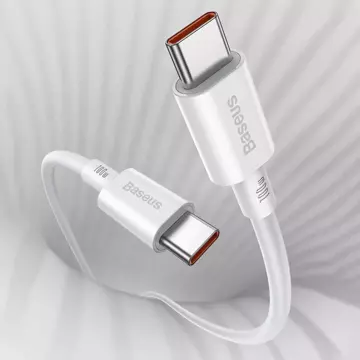 Кабель Baseus Superior USB Type C - USB Type C кабель швидкої зарядки Quick Charge / Power Delivery / FCP 100W 5A 20V 2m білий (CATYS-C02)