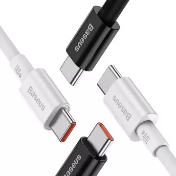 Кабель Baseus Superior USB Type C - USB Type C кабель швидкої зарядки Quick Charge / Power Delivery / FCP 100W 5A 20V 2m білий (CATYS-C02)