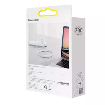 Кабель Baseus Superior USB Type C - USB Type C кабель швидкої зарядки Quick Charge / Power Delivery / FCP 100W 5A 20V 2m білий (CATYS-C02)