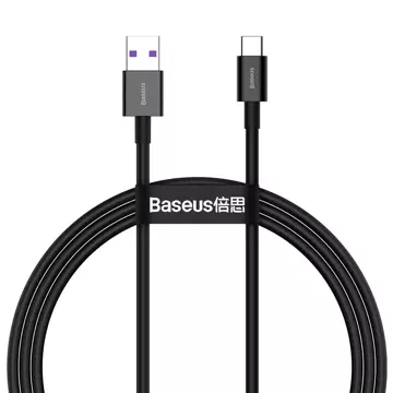 Кабель Baseus Superior USB - USB Type C 66 Вт (11 В / 6 А) Huawei SuperCharge SCP 1 м чорний (CATYS-01)