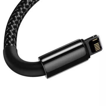 Кабель Baseus Tungsten Gold USB to Lightning, 2.4A, 1м (чорний)