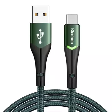 Кабель Mcdodo Magnificence CA-7961 LED USB to USB-C, 1 м (зелений)