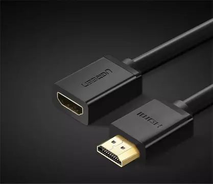 Кабель UGREEN подовжувач HDMI (розетка) - HDMI (папа) 19 pin 1.4v 4K 60Hz 30AWG 2m чорний (10142)