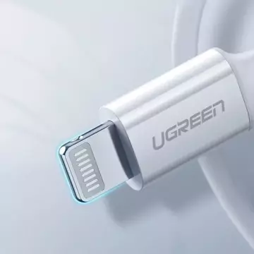 Кабель UGREEN MFi USB Type C - Lightning 3A 0,5 м білий (US171)