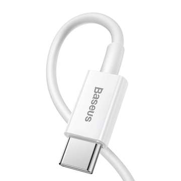 Кабель USB-C до серії Lightning Baseus Superior, 20W, PD, 0.25m (білий)