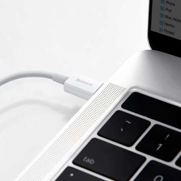 Кабель USB-C до серії Lightning Baseus Superior, 20W, PD, 0.25m (білий)