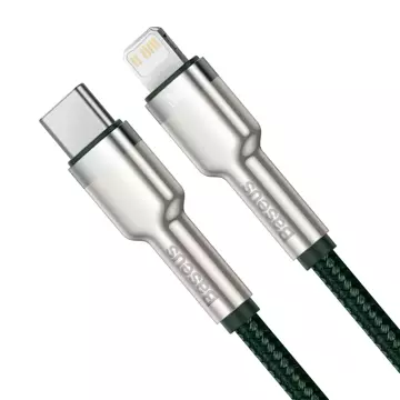 Кабель USB-C до Lightning Baseus Cafule, PD, 20 Вт, 1 м (зелений)