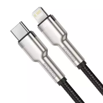 Кабель USB-C до Lightning Baseus Cafule, PD, 20W, 0,25m (чорний)