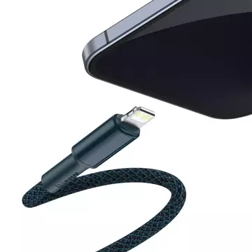 Кабель USB-C до Lightning Baseus High Density Braided, 20W, 5A, PD, 2m (niebieski)