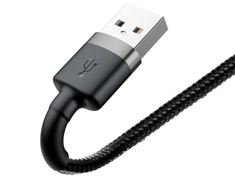 Кабель USB Lightning Baseus Cafule для iPhone, iPad, iPod 2A 3 м, чорний