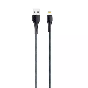 Кабель USB - Lightning LDNIO LS521, 1м (сіро-блакитний)