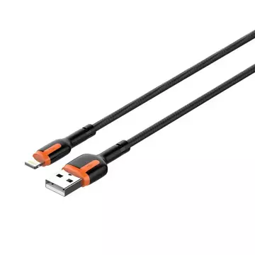 Кабель USB - Lightning LDNIO LS531, 1м (сіро-помаранчевий)